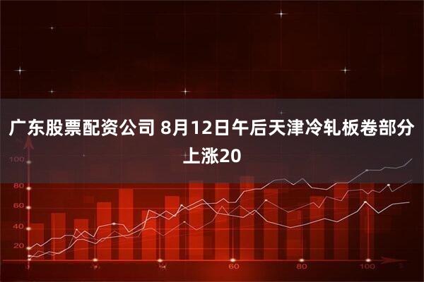 广东股票配资公司 8月12日午后天津冷轧板卷部分上涨20
